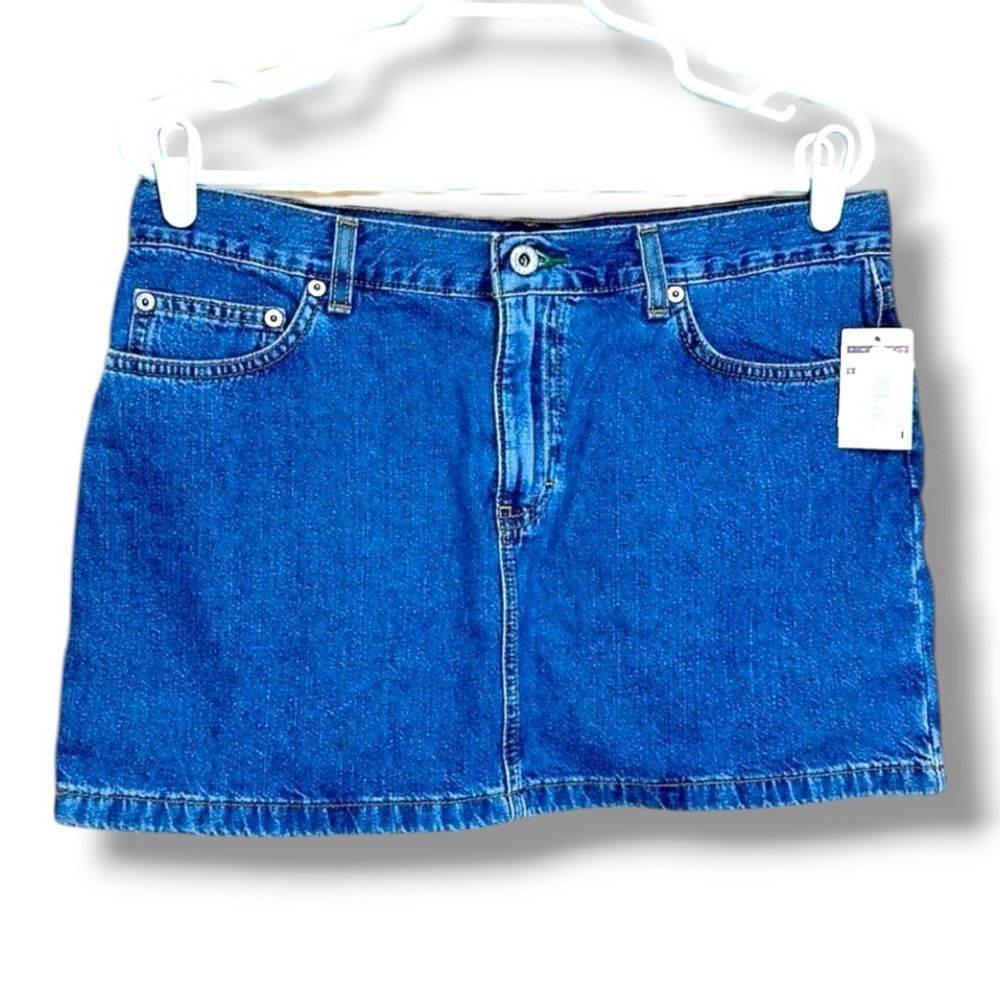 NWT Tommy Hilfiger Denim Mini Skirt Jean Skirt Juniors Size 11 Y2K Preppy Retro